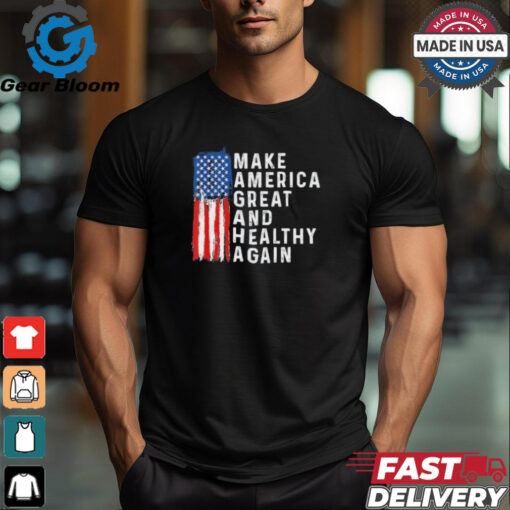 Vintage Usa Flag Make America Healthy And Great Again Maha T Shirt