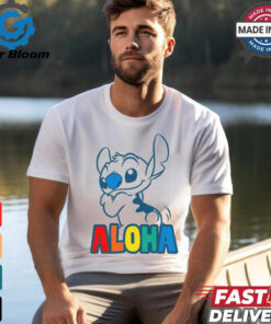 Disney Lilo & Stitch Dis Aloha Rainbow T Shirt