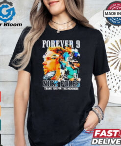 Official Forever 9 Nick Foles Thank You For The Memories T Shirt