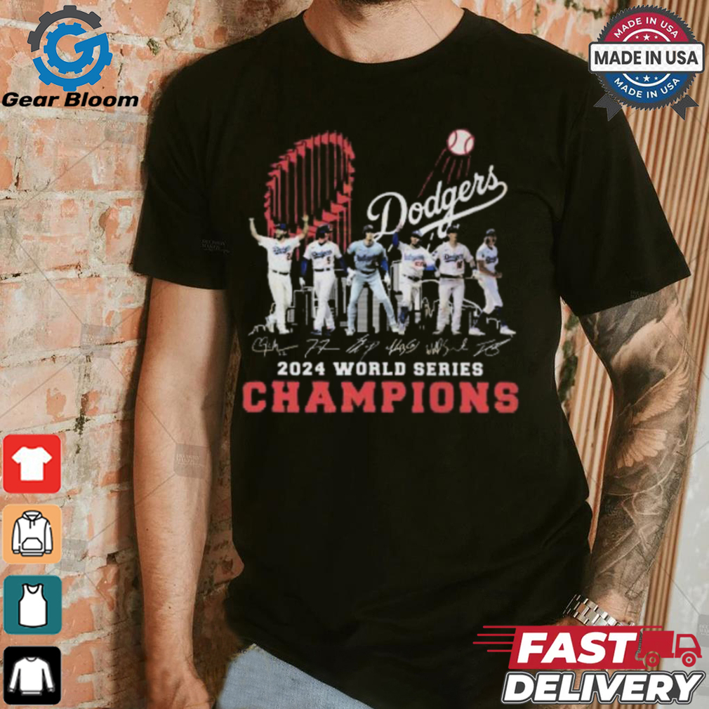 2024 World Series Champions Los Angeles Dodgers Signature Unisex T Shirt 2024 World Series Champions Los Angeles Dodgers Signature Unisex T Shirt