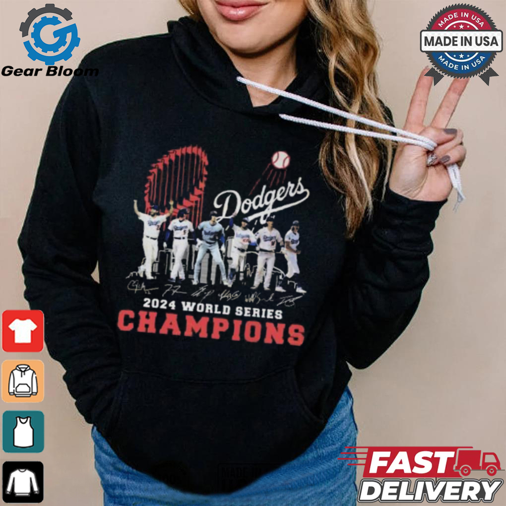2024 World Series Champions Los Angeles Dodgers Signature Unisex T Shirt 2024 World Series Champions Los Angeles Dodgers Signature Unisex T Shirt