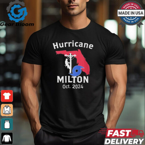 United State Hurricane Milton Lineman Oct 2024 Graphic t shirt