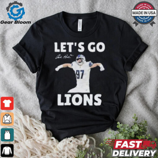 Aidan Hutchinson Let’s Go Detroit Lions NFL 2024 Signature T shirt