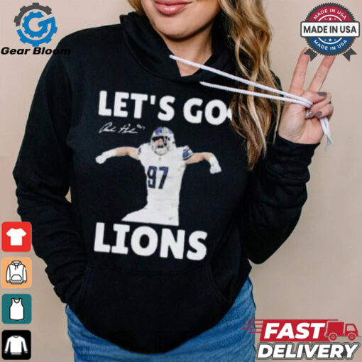 Aidan Hutchinson Let’s Go Detroit Lions NFL 2024 Signature T shirt