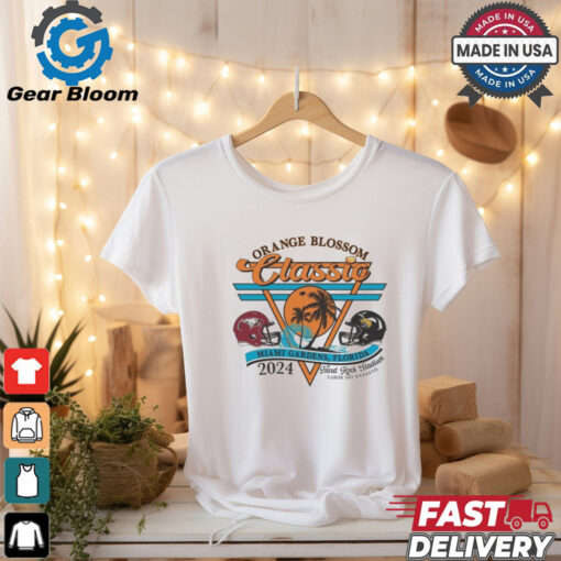 Alabama State Hornets vs. North Carolina Central Eagles Football 2024 Orange Blossom Classic T Shirt