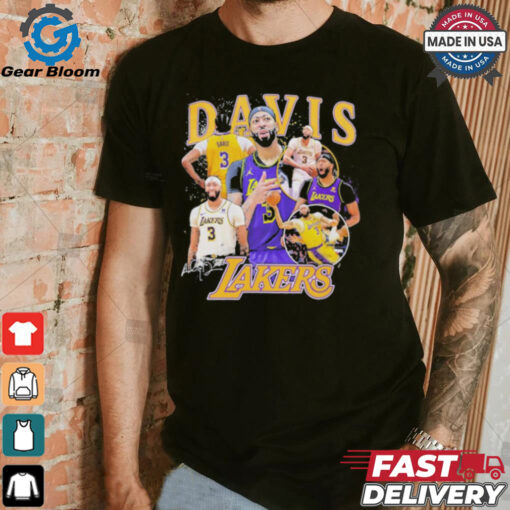 Anthony Davis Los Angeles Lakers signature multi photo player shirt