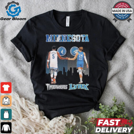 Anthony Edwards Minnesota Timberwolves X Napheesa Collier Minnesota Lynx Signatures Shirt