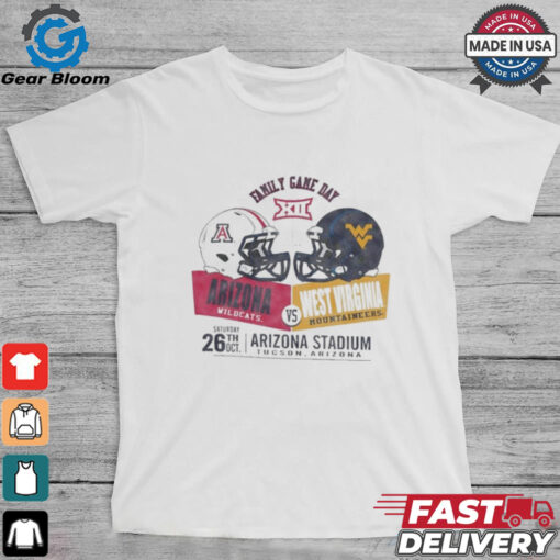 Arizona Wildcats Vs West Virginia Mountaineers 2024 Game Day Family Football Shirt
