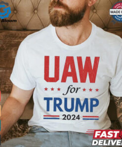 Auto Workers For Trump 2024 American Flag Trump Election T Shirt