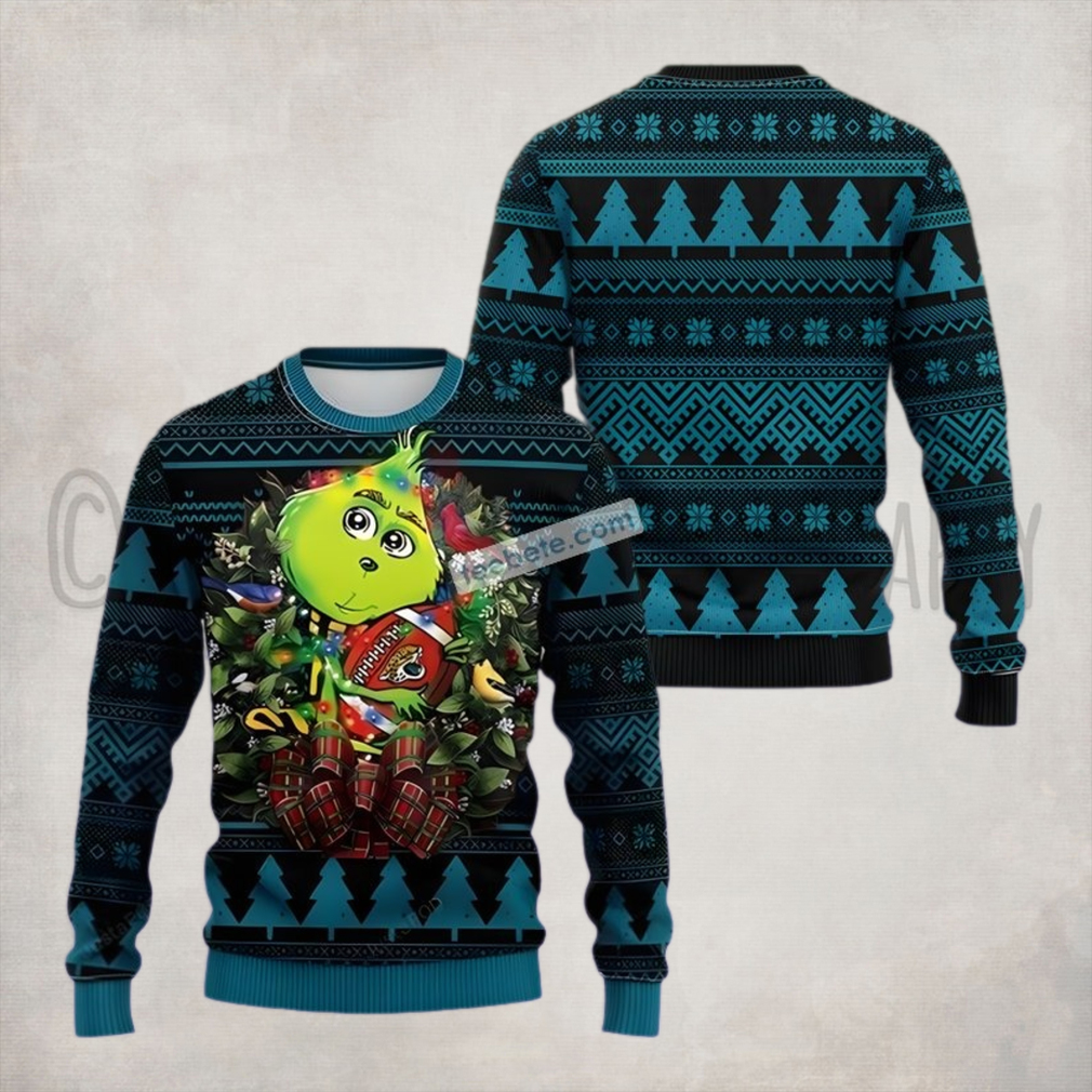 Baby Grinch Jacksonville Jaguars Xmas Wreath Blue Mens Ugly Sweaters For Christmas Baby Grinch Jacksonville Jaguars Xmas Wreath Blue Mens Ugly Sweaters For Christmas