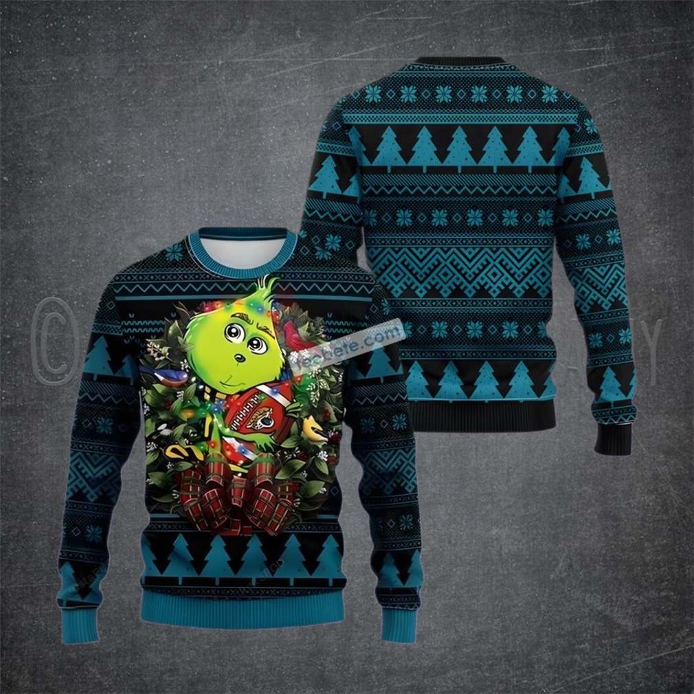 Baby Grinch Jacksonville Jaguars Xmas Wreath Blue Mens Ugly Sweaters For Christmas Baby Grinch Jacksonville Jaguars Xmas Wreath Blue Mens Ugly Sweaters For Christmas