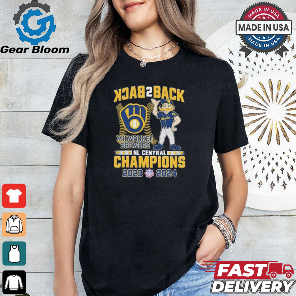 Back 2 Back Milwaukee Brewers Mascot NL Central Champions 2023 2024 Shirt Back 2 Back Milwaukee Brewers Mascot NL Central Champions 2023 2024 Shirt