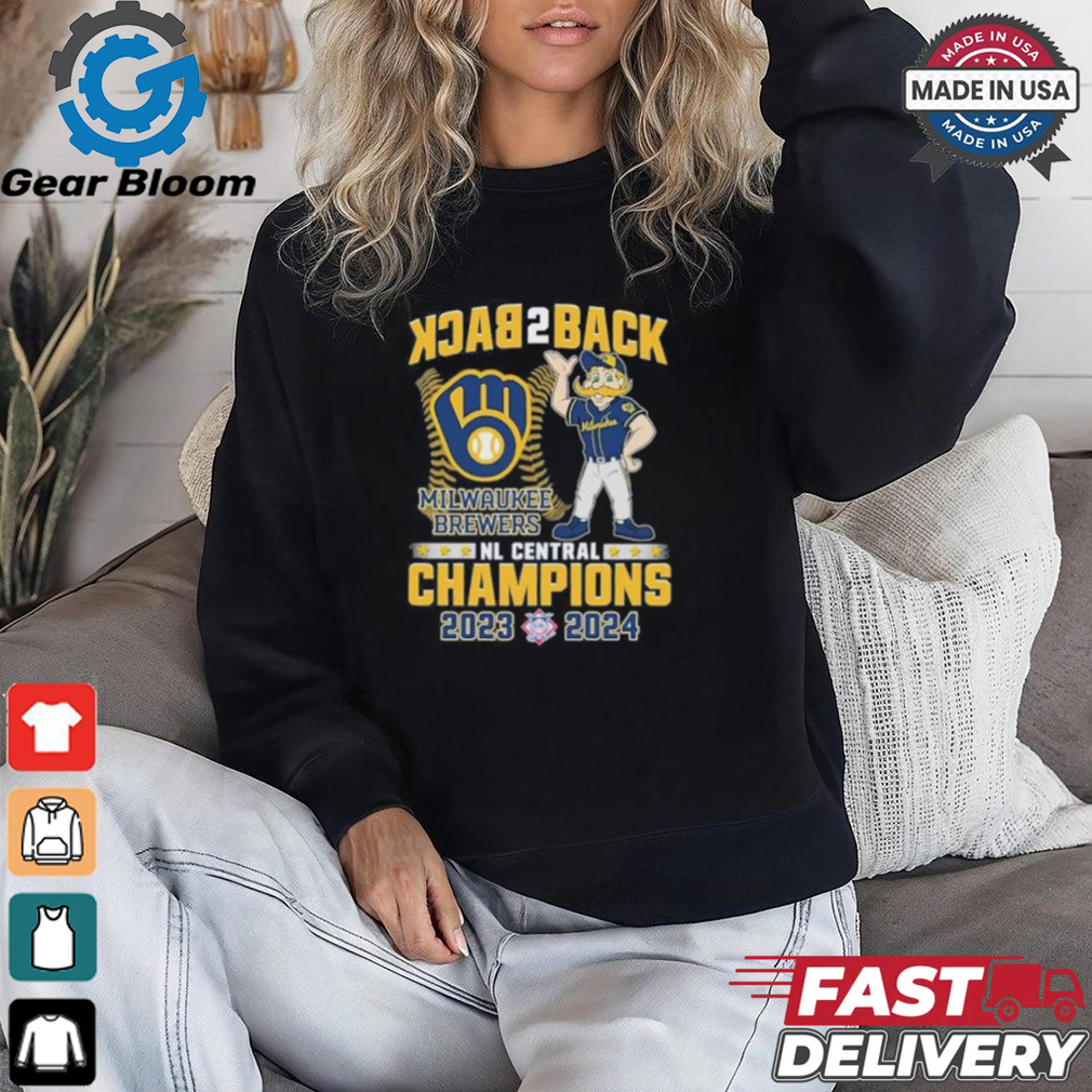Back 2 Back Milwaukee Brewers Mascot NL Central Champions 2023 2024 Shirt Back 2 Back Milwaukee Brewers Mascot NL Central Champions 2023 2024 Shirt