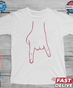 Bacon White and Red Horn Hands Down T Shirt