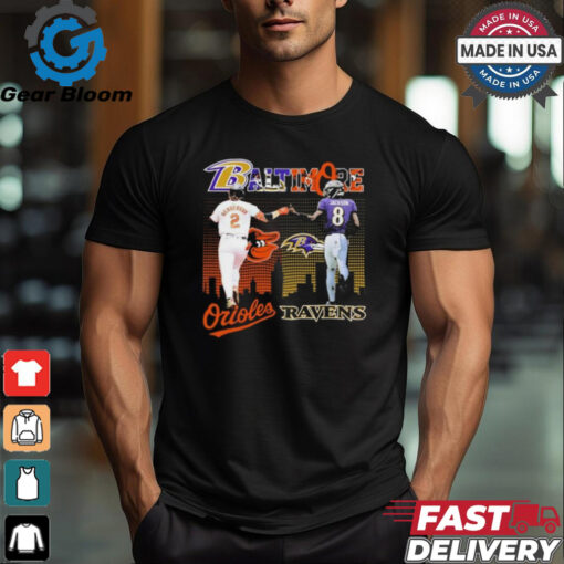 Baltimore Orioles Gunnar Henderson X Baltimore Ravens Lamar Jackson Shirt