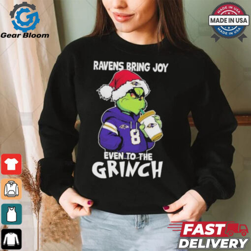 Baltimore Ravens Bring Joy Even To The Grinch Christmas Shirt