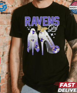 Baltimore Ravens girl high heels shirt