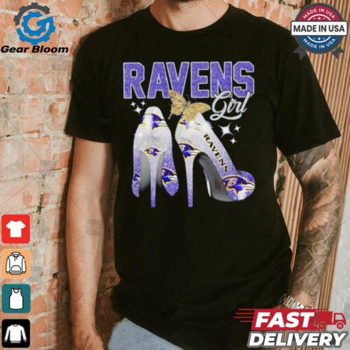 Baltimore Ravens girl high heels shirt