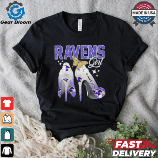 Baltimore Ravens girl high heels shirt