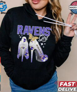 Baltimore Ravens girl high heels shirt