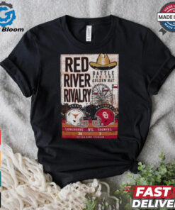 Battle For The Golden Hat Texas Longhorns Vs Oklahoma Sooners 2024 Red River Rivalry Score T Shirt