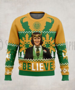 Believe Loki Ugly Christmas Sweater