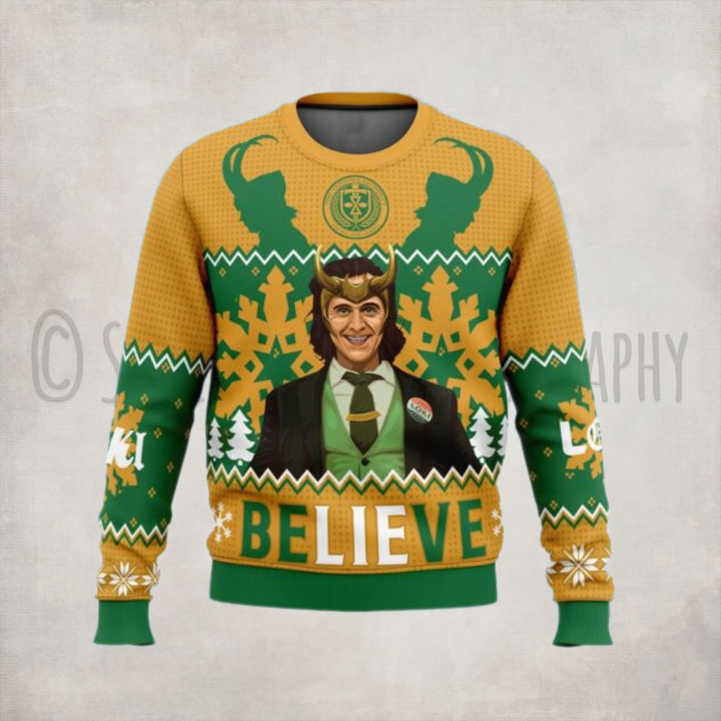 Believe Loki Ugly Christmas Sweater Believe Loki Ugly Christmas Sweater