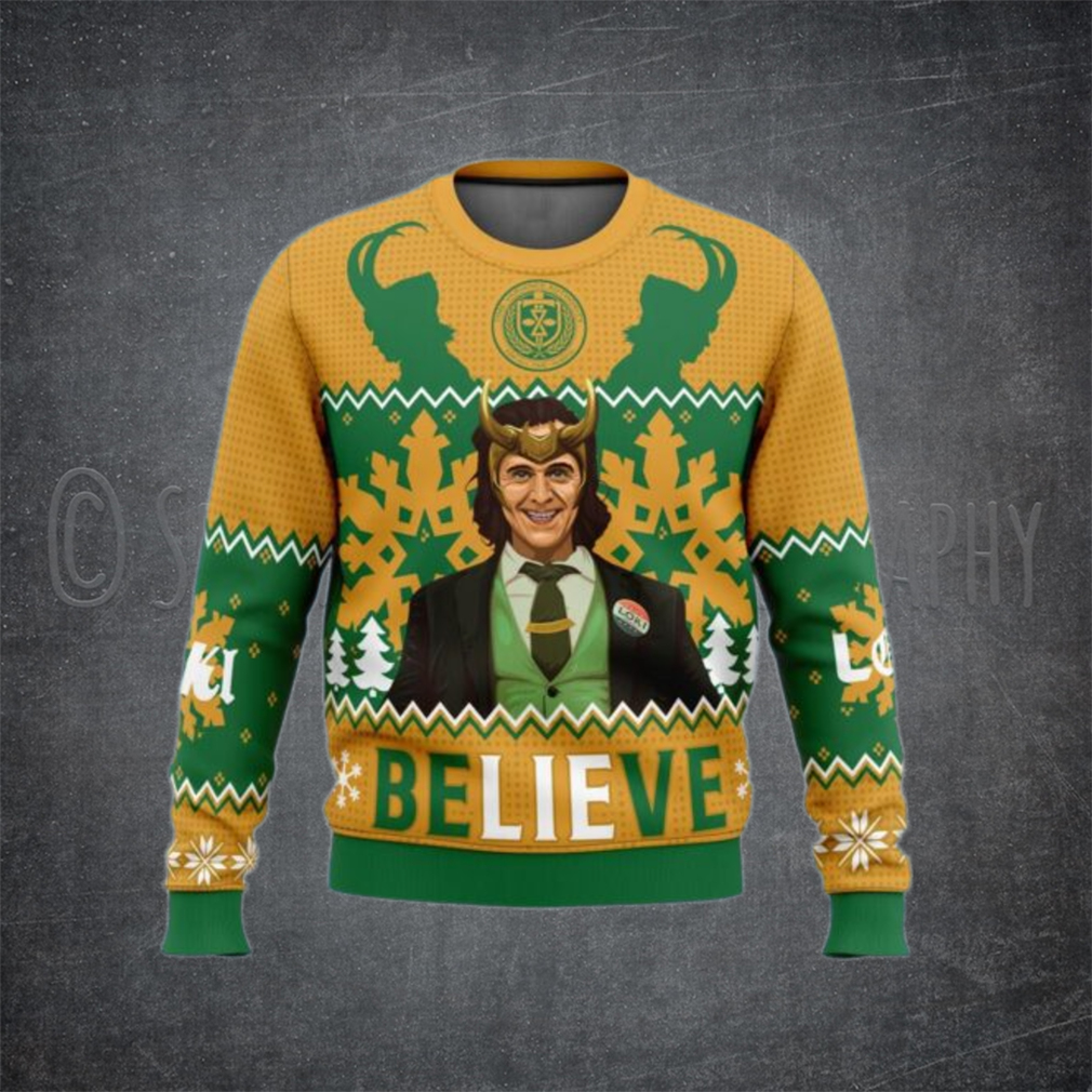 Believe Loki Ugly Christmas Sweater Believe Loki Ugly Christmas Sweater