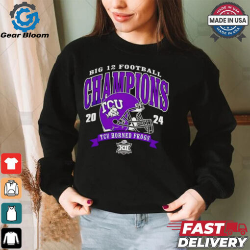 Big 12 Football Conference Champions TCU Horned Frogs 2024 helmet shirt