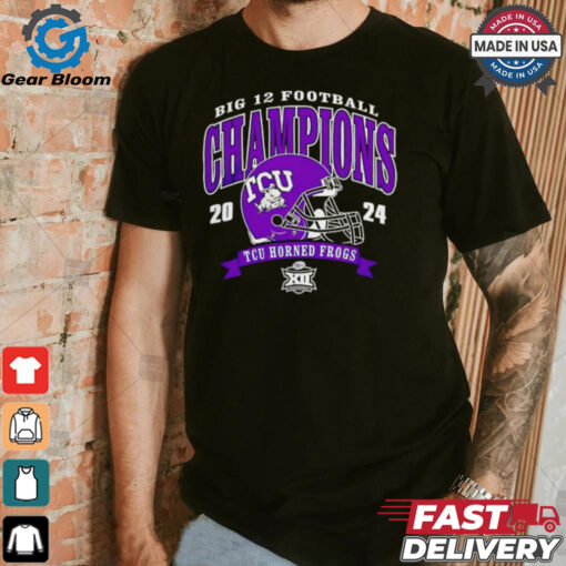 Big 12 Football Conference Champions TCU Horned Frogs 2024 helmet shirt