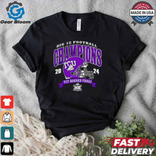 Big 12 Football Conference Champions TCU Horned Frogs 2024 helmet shirt