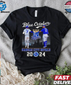 Blue October Kansas City Royals Bobby Witt Jr. and Salvador Perez signature 2024 shirt