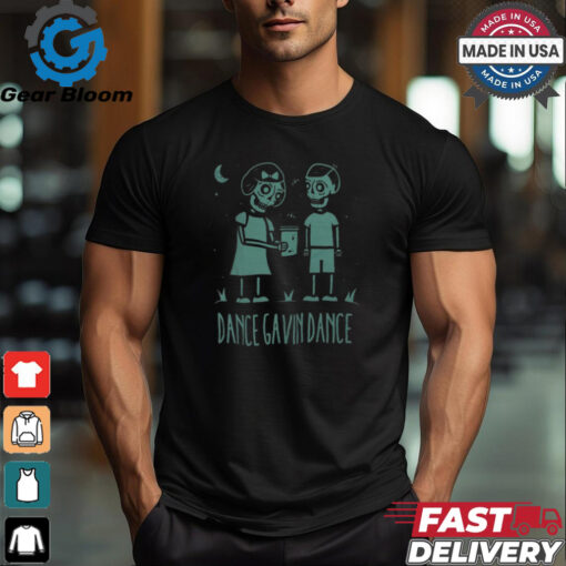 Blue Skull Black T Shirt