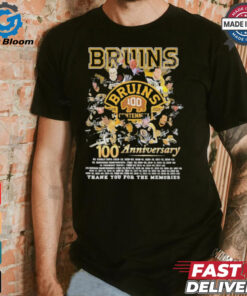 Boston Bruins 100th Anniversary 1924 2024 Thank You For The Memories T Shirt