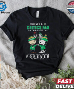 Boston Celtics Snoopy and Charlie Brown forever not just when we win T shirt