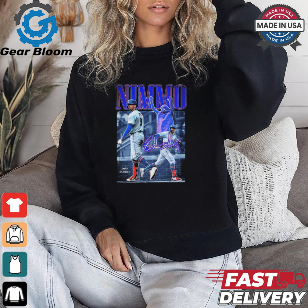 Brandon Nimmo New York Mets MLB Signature Graphic t shirt Brandon Nimmo New York Mets MLB Signature Graphic t shirt