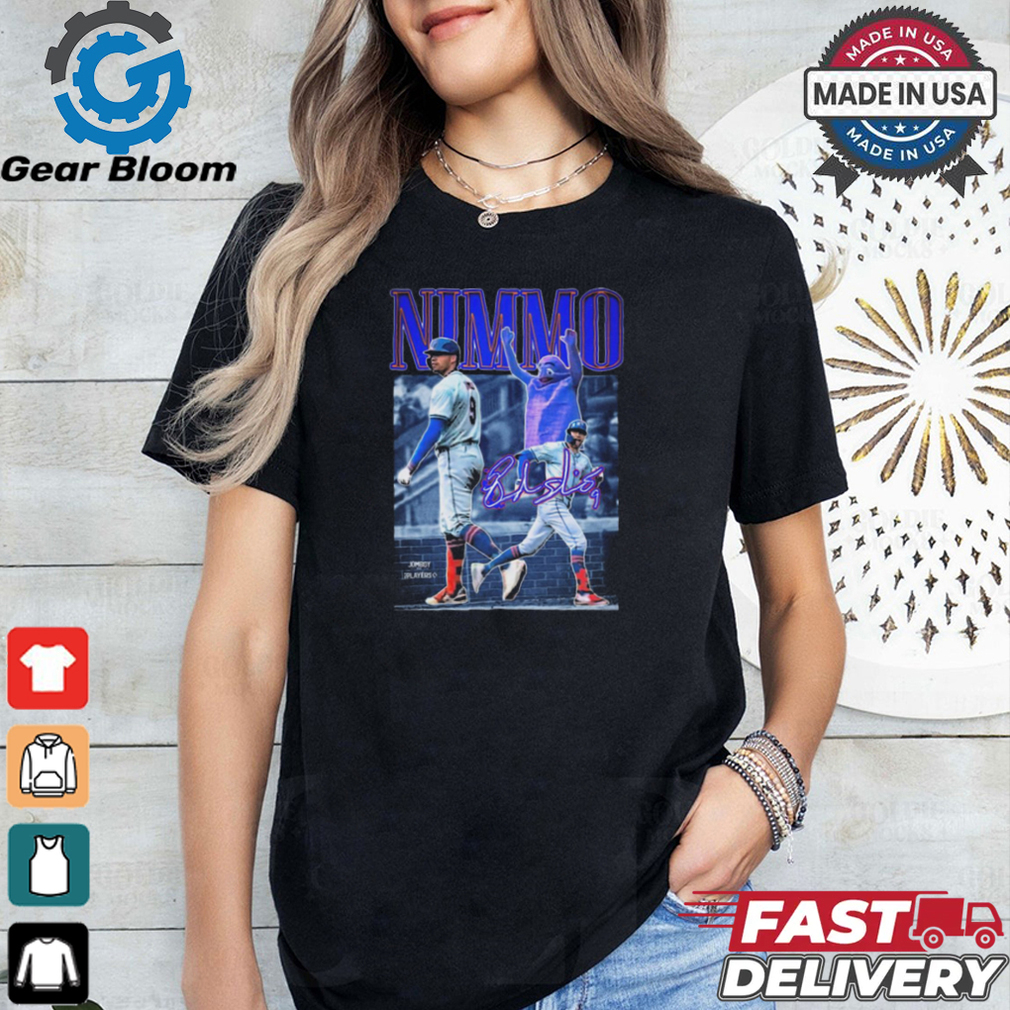 Brandon Nimmo New York Mets MLB Signature Graphic t shirt Brandon Nimmo New York Mets MLB Signature Graphic t shirt