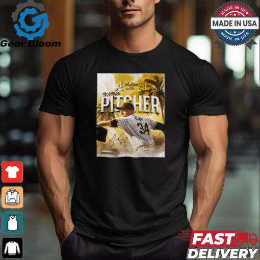 Braves at Padres MLB Wild Card Starting Pitcher Signature The FIght For The Faithful Poster t shirt