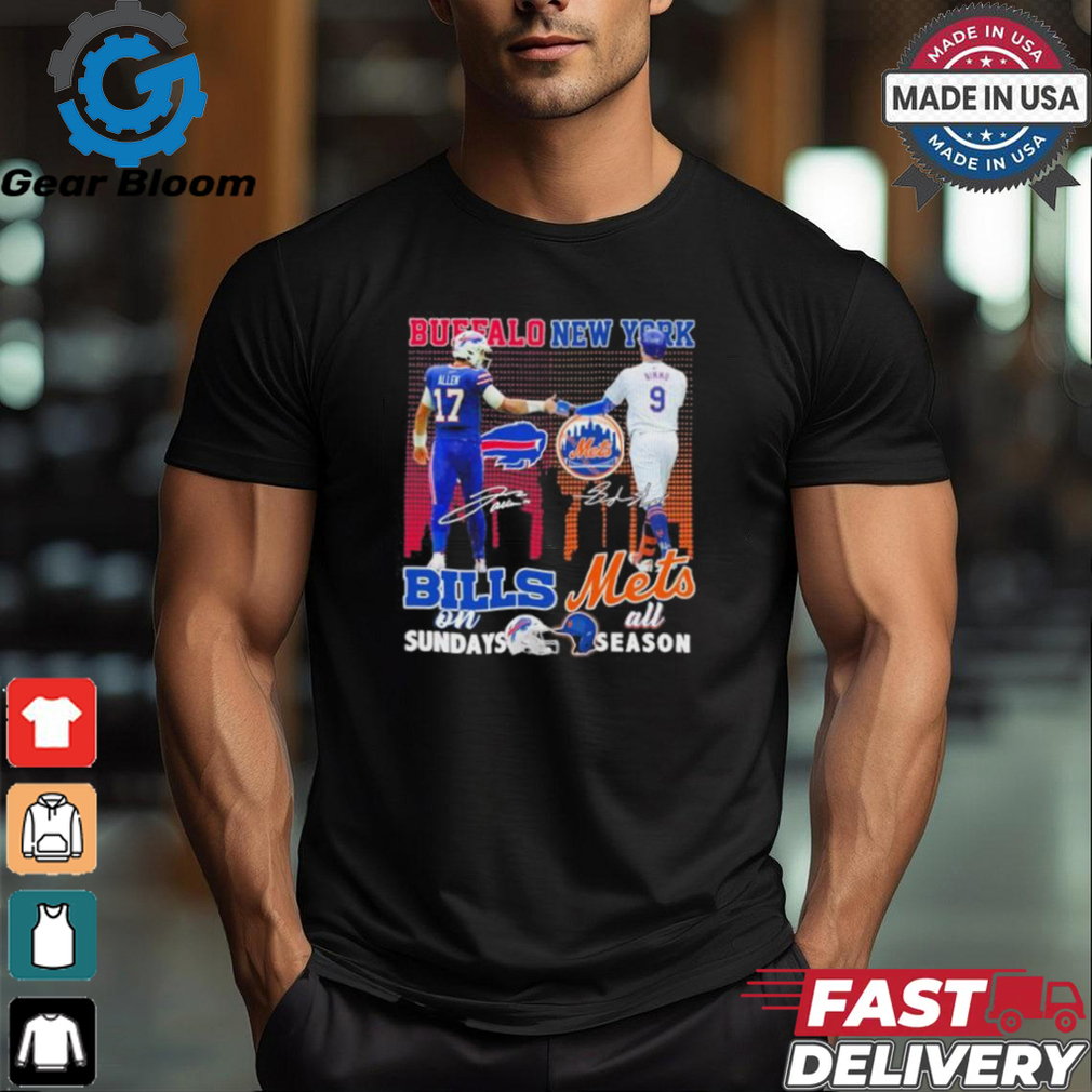 Buffalo Bills On Sundays X New York Mets All Season Shirt Buffalo Bills On Sundays X New York Mets All Season Shirt