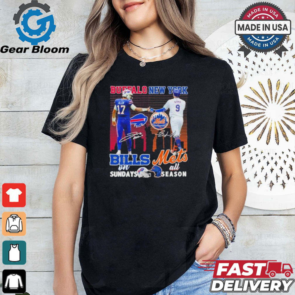 Buffalo Bills On Sundays X New York Mets All Season Shirt Buffalo Bills On Sundays X New York Mets All Season Shirt
