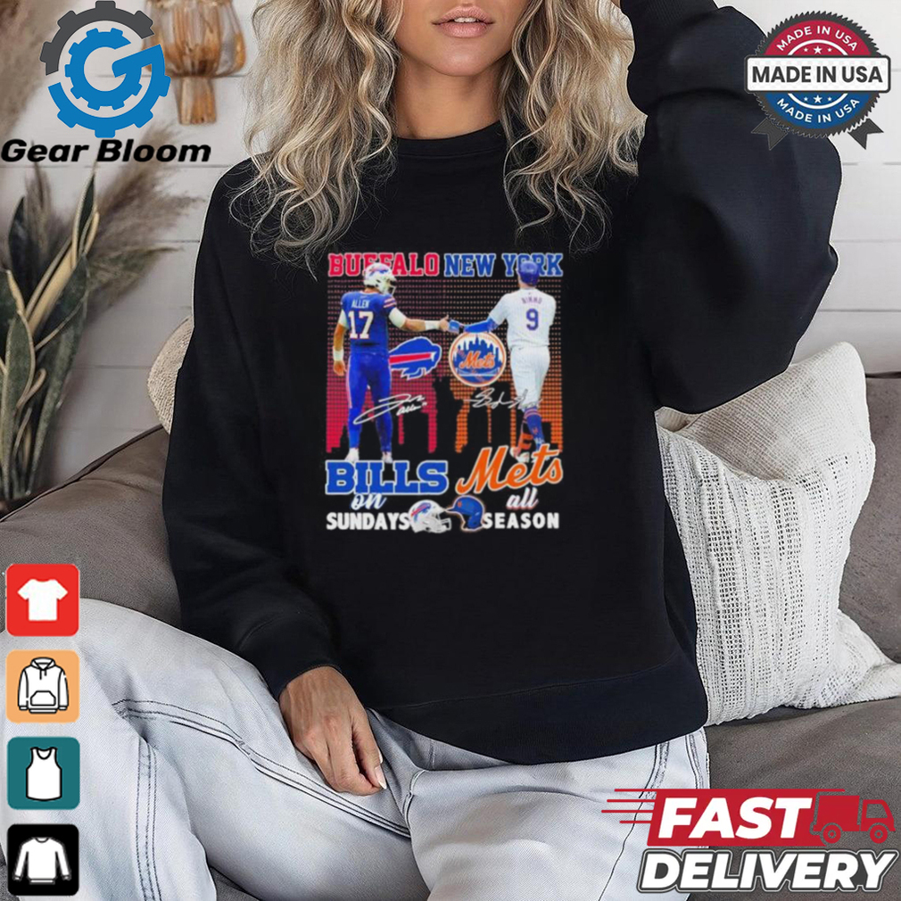 Buffalo Bills On Sundays X New York Mets All Season Shirt Buffalo Bills On Sundays X New York Mets All Season Shirt