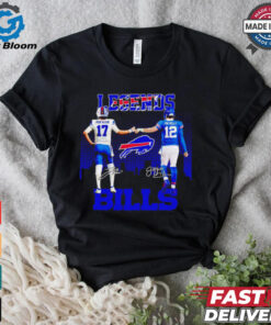 Buffalo Bills legend Josh Allen and Jim Kelly signatures shirt