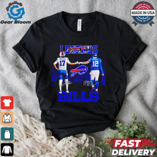 Buffalo Bills legend Josh Allen and Jim Kelly signatures shirt