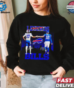 Buffalo Bills legend Josh Allen and Jim Kelly signatures shirt