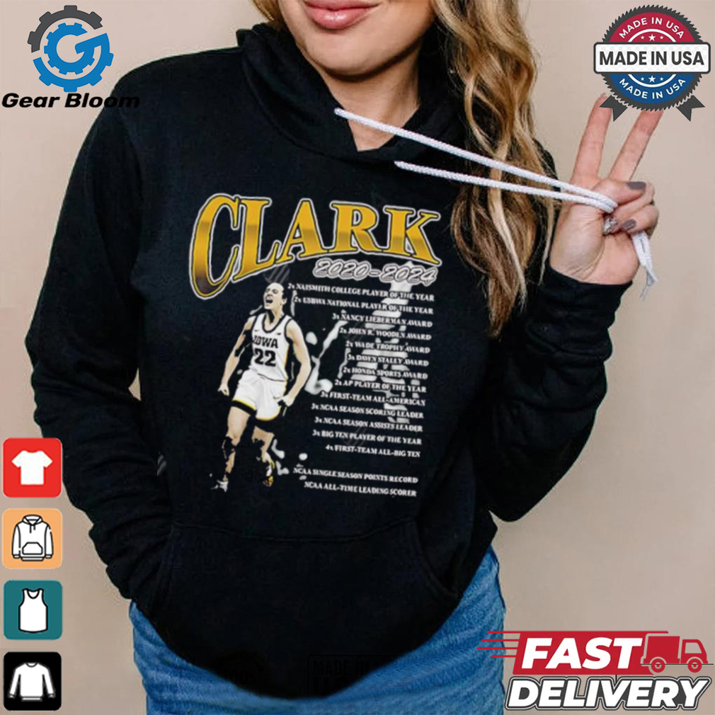 Caitlin Clark 2020 2024 Achievement List shirt Caitlin Clark 2020 2024 Achievement List shirt