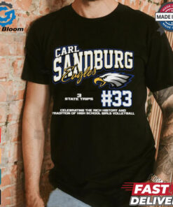 Carl Sandburg Eagles #33 Celebrating The Rich History And Tradition Of High School Girls Volleyball Shirt