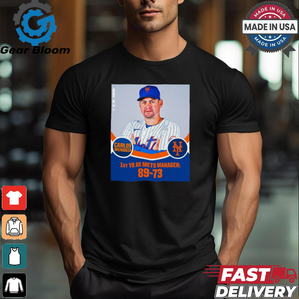 Carlos Mendoza 1st YR AS New York Mets Manager 89 73 Poster t shirt Carlos Mendoza 1st YR AS New York Mets Manager 89 73 Poster t shirt