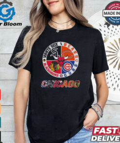 Chicago White Sox Bears Cubs Blackhawks Logo 2024 Shirt