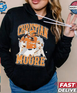 Christian Moore Tennessee baseball player collage signature shirt