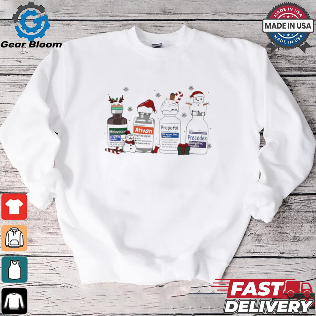 Christmas Nurse Snowman Santa hat shirt Christmas Nurse Snowman Santa hat shirt